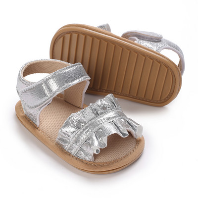 Βρεφικά παπούτσια Βρεφικά σανδάλια Δερμάτινα λαστιχένια επίπεδη αντιολισθητική μαλακή σόλα νήπιο κορίτσι αγόρι First Walkers Παπούτσια κούνιας Μέγεθος 0-18M