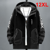 Jachetă Cargo Bărbați 12XL 11XL Jachetă pentru vânt de mărime mare Primăvară Toamnă Jachete mozabile Mantoane Îmbrăcăminte exterioară pentru bărbați Mărime mare 10XL