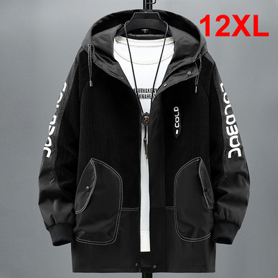 Карго яке Мъжки 12XL 11XL Плюс размер Ветробранно яке Пролет Есен Пачуърк якета Палта Мъжко връхно облекло Голям размер 10XL