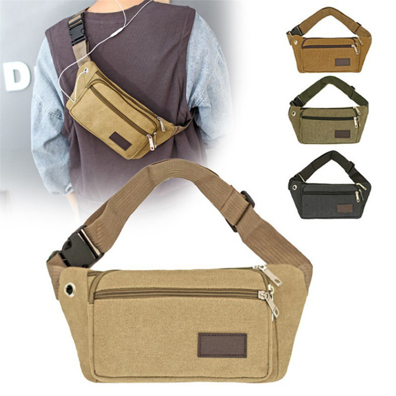 Νέες πάνινες τσάντες μέσης Ζώνη τσάντα στήθους Τηλέφωνο πουγκί Bum τσάντα Casual χιαστί πορτοφόλι Ζώνη ώμου Ταξίδι αθλητικό τσαντάκι