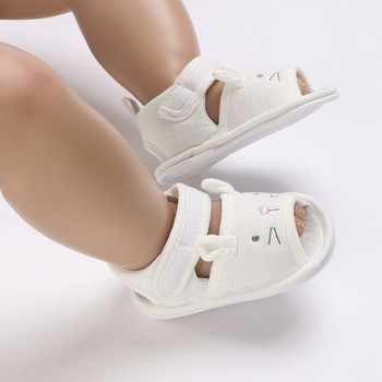 Бебешки момичешки сандали с анимирани котки с тийнейджърски пръсти Големи стилни обувки за ходене на малки деца Първи стъпки в модата 0-18 месеца