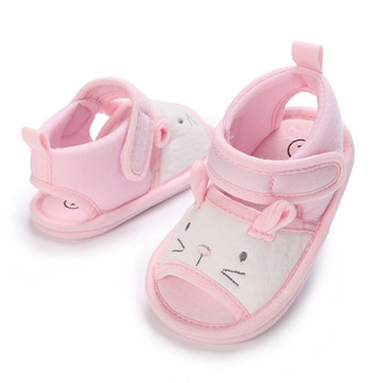 Бебешки момичешки сандали с анимирани котки с тийнейджърски пръсти Големи стилни обувки за ходене на малки деца Първи стъпки в модата 0-18 месеца