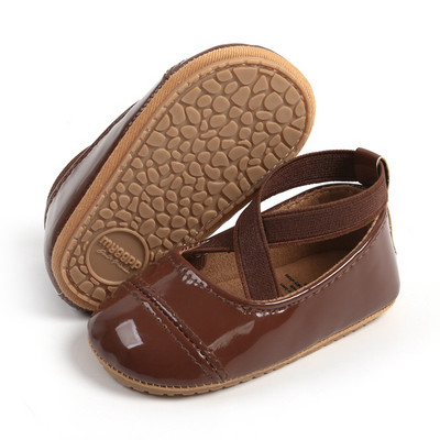 PU-nahast printsessi hällikingad tüdrukutele ja väikelastele Sügisesed pehmed jalutusjalatsid imeliste vibuaktsentidega 0–18 kuud