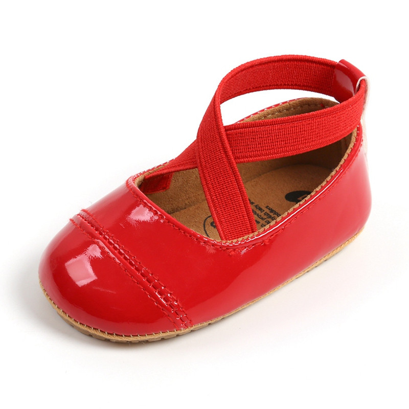 PU-nahast printsessi hällikingad tüdrukutele ja väikelastele Sügisesed pehmed jalutusjalatsid imeliste vibuaktsentidega 0–18 kuud