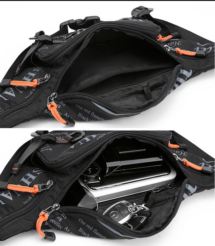 Muška najlonska torba oko struka Torba za pojas za trčanje Vodootporna višenamjenska putna muška remena za prsa Fanny Pack Torbe za stražnjicu i bok