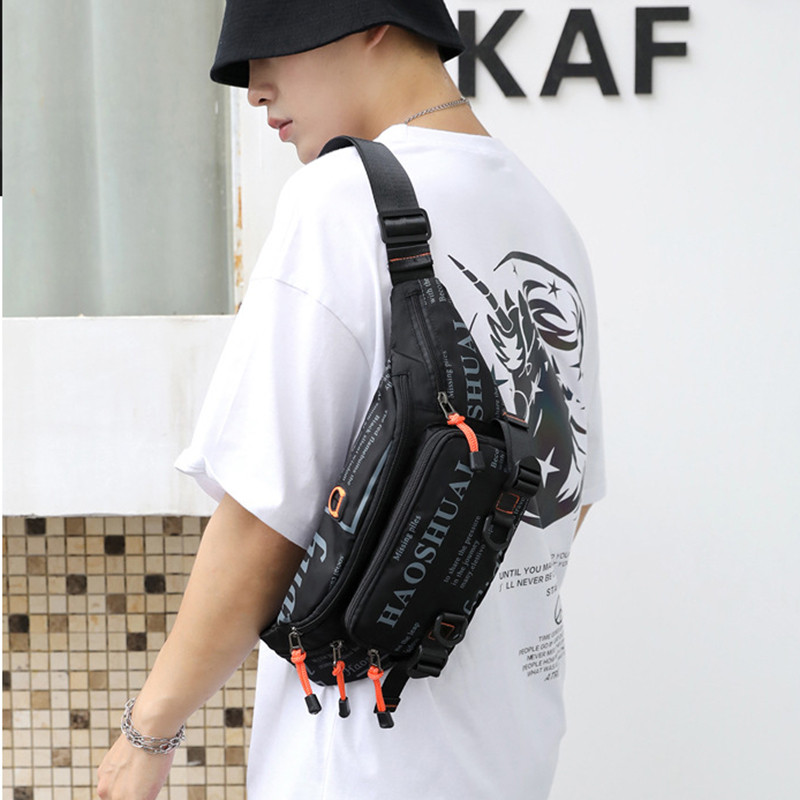 Muška najlonska torba oko struka Torba za pojas za trčanje Vodootporna višenamjenska putna muška remena za prsa Fanny Pack Torbe za stražnjicu i bok