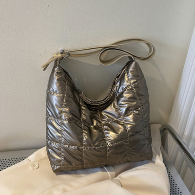 Zimná nová bavlnená dámska taška cez rameno s veľkou kapacitou, ležérne tašky, mäkké kabelky, dámska taška do podpazušia, peňaženky a kabelky