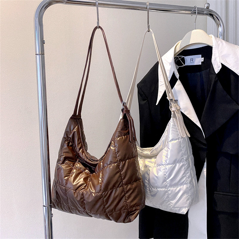 Zimná nová bavlnená dámska taška cez rameno s veľkou kapacitou, ležérne tašky, mäkké kabelky, dámska taška do podpazušia, peňaženky a kabelky