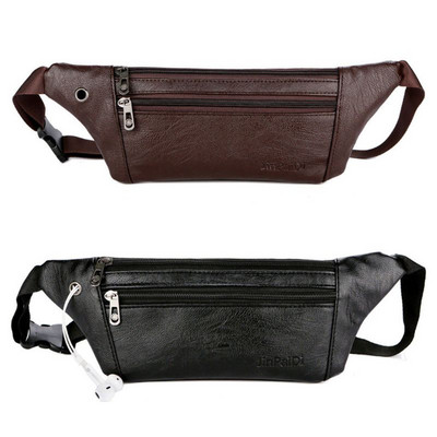 Vyriškas PU odinis diržas Bum Waist Fanny Pack Crossbody pečių sportinis krepšys
