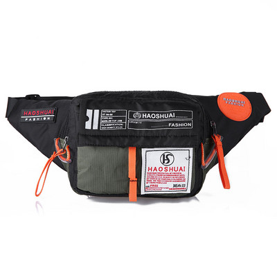 Ανδρική αδιάβροχη Nylon Fanny Pack Τσάντα μέσης Hip Bum Belt Messenger Θήκη ώμου Τσάντα τσάντα στήθους