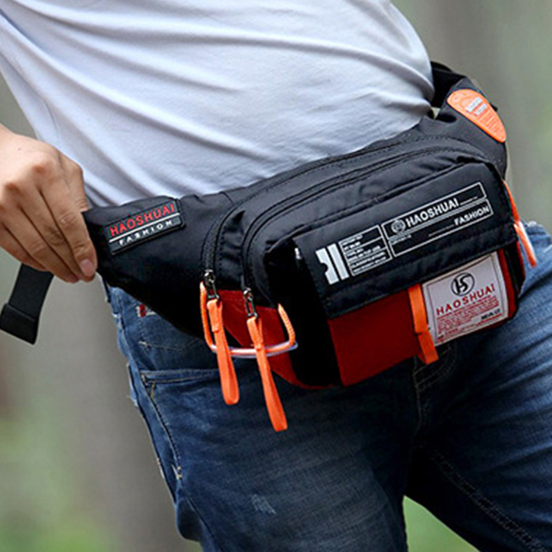 Ανδρική αδιάβροχη Nylon Fanny Pack Τσάντα μέσης Hip Bum Belt Messenger Θήκη ώμου Τσάντα τσάντα στήθους