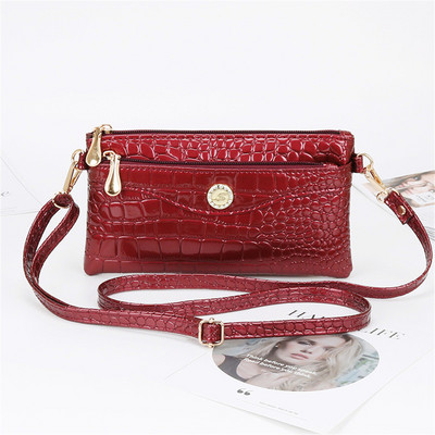 Τσάντα ώμου με σχέδιο κροκόδειλου Δερμάτινη γυναικεία τσάντα PU 2022 Trend γυναικεία τσάντα γυναικεία τσάντα αγγελιαφόρου χιαστί μικρή θήκη τηλεφώνου