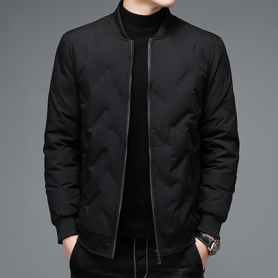 Μπουφάν πουπουλένιο ανδρικό κοντό μπουφάν χειμώνας 2023 νέο μεσήλικας και ηλικιωμένος ελαφρύ και πυκνό χειμωνιάτικο μπλουζάκι