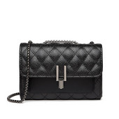 Γυναικεία μαύρη τσάντα ώμου Τσάντες χαβιαριού με κλειδαριά Y Τσάντες τετράγωνης αλυσίδας με διαμάντια Νέα γυναικεία τσάντες χιαστί μεγάλης χωρητικότητας πολλαπλών χρήσεων