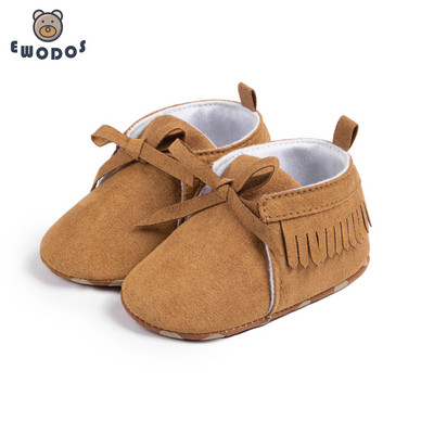 EWODOS Toddler Baby Girls Casual Flats Pantofi Sugari Copii Ciciucuri Talpa moale First Walker Patut Pantofi pentru Festival Baby Shower