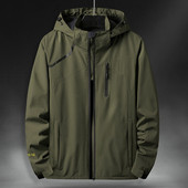 Vabaaja veekindlad jakid meestele kapuutsiga hingavad mantlid Meeste kevad-sügis välirõivad Tuulejope Turismi vihmamantel, suur suurus 7XL