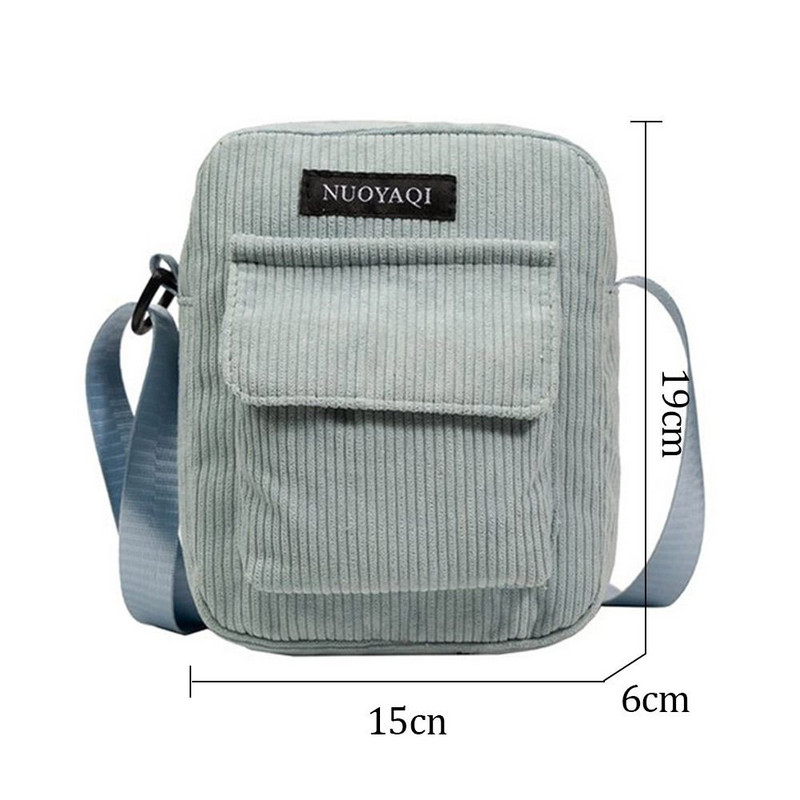 Γυναικείες ανδρικές κοτλέ τσάντα ώμου Χαριτωμένα μικρά τσαντάκια Casual Outdoor Messenger Τσάντες