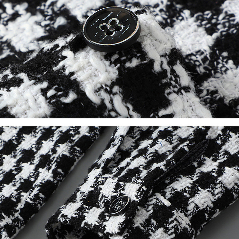 Pánske kockované sako, veľkosť 10XL, bundy, kabát, jar, jeseň, móda, ležérne, čierne, biele, kockované kabáty, pánske, veľká veľkosť 10XL