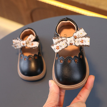 Детски кожени обувки Ежедневни кожени обувки за малки деца Деца 2024 Пролет Нови сладки ретро детски обувки на принцеса за парти обувки