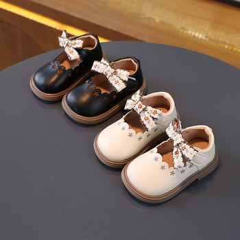 Детски кожени обувки Ежедневни кожени обувки за малки деца Деца 2024 Пролет Нови сладки ретро детски обувки на принцеса за парти обувки