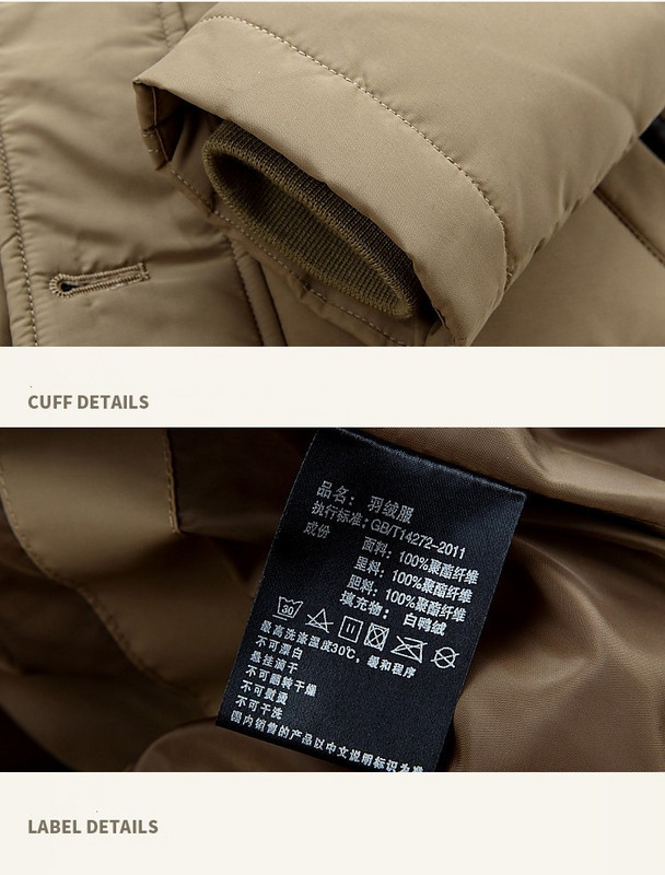 Ανδρικό μπουφάν Winter White Duck Down Ανδρικό παλτό με χοντρή ζεστή κουκούλα Puffer παλτό Ανδρικό casual υψηλής ποιότητας παλτό Thermal Parka