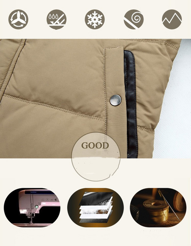 Ανδρικό μπουφάν Winter White Duck Down Ανδρικό παλτό με χοντρή ζεστή κουκούλα Puffer παλτό Ανδρικό casual υψηλής ποιότητας παλτό Thermal Parka