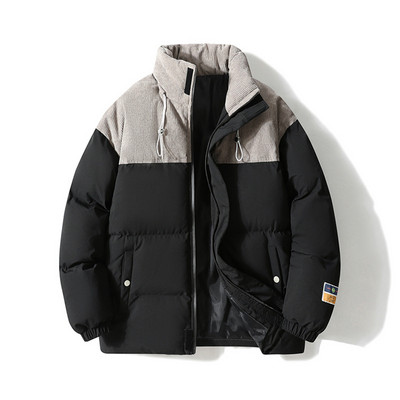 Zimné parky Pánske hrubé prešívané bundy Kabáty Plus Size 8XL Módne ležérne patchworkové parky Pánske Veľké Veľkosti 8XL Vrchné oblečenie
