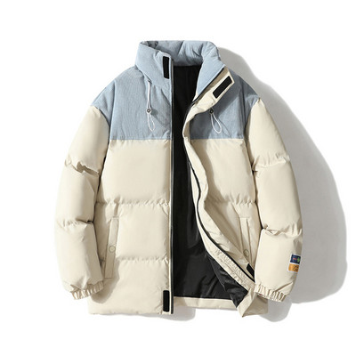 Zimné parky Pánske hrubé prešívané bundy Kabáty Plus Size 8XL Módne ležérne patchworkové parky Pánske Veľké Veľkosti 8XL Vrchné oblečenie