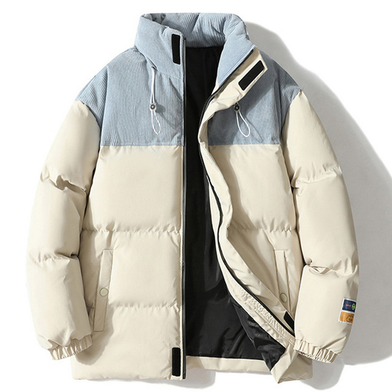 Zimné parky Pánske hrubé prešívané bundy Kabáty Plus Size 8XL Módne ležérne patchworkové parky Pánske Veľké Veľkosti 8XL Vrchné oblečenie