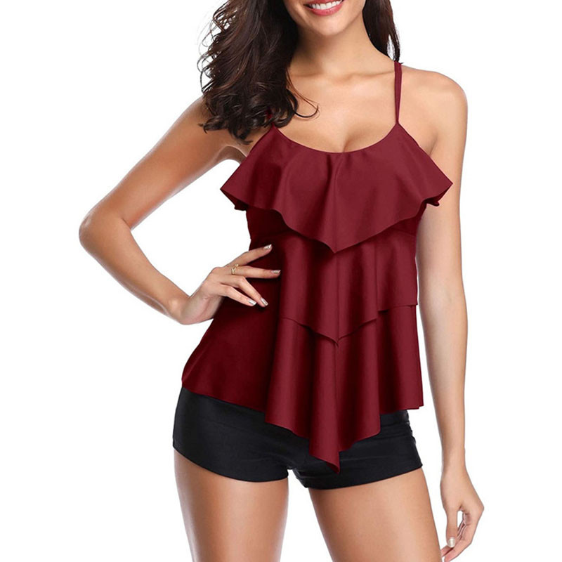 2023. aasta uued naiste suvised soliidsed bikiinikomplektid, naiste ujumistrikoo, seksikas ujumiskostüüm, kaheosaline ujumisriided, lahtised rannariided