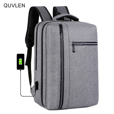 Férfi hátizsák USB-töltővel ellátott laptoptáskával Vízálló Oxford szövet hátizsák Férfi üzleti utazó táska Fényvisszaverő csíkos kivitel