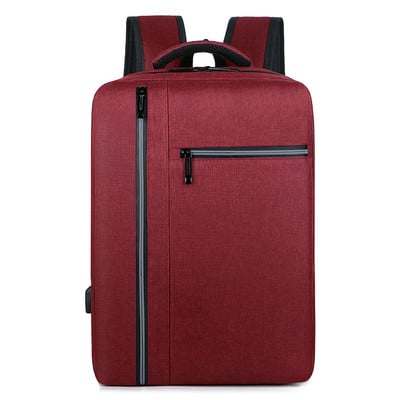 Ανδρικό σακίδιο πλάτης με USB τσάντα φόρτισης φορητού υπολογιστή αδιάβροχο Oxford, υφασμάτινο σακίδιο πλάτης Ανδρικό σακίδιο επαγγελματικού ταξιδιού με ανακλαστική λωρίδα