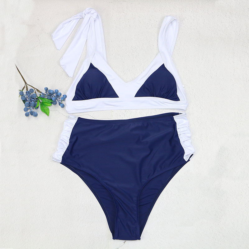Dvodijelni bikini set visokog struka 2023. Ženski kupaći kostim Ljetni kupaći kostim Ženski kupaći kostim s podijeljenim kupaćim kostimom Mujer Kupaći kostimi s podstavljenim grudnjakom XL