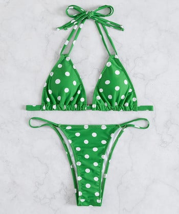 Two Pieces Sexy Swimsuits 2023 Γυναικείο Σετ μπικίνι Lady Push Up Dot Καλοκαιρινό μαγιό τρίγωνο μπικίνι Γυναικείο μπικίνι