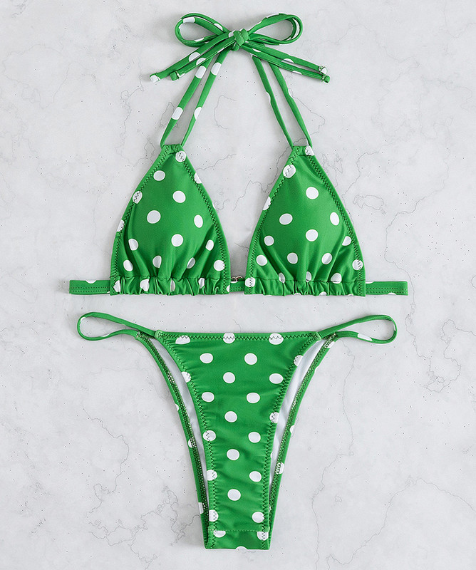 Two Pieces Sexy Swimsuits 2023 Γυναικείο Σετ μπικίνι Lady Push Up Dot Καλοκαιρινό μαγιό τρίγωνο μπικίνι Γυναικείο μπικίνι