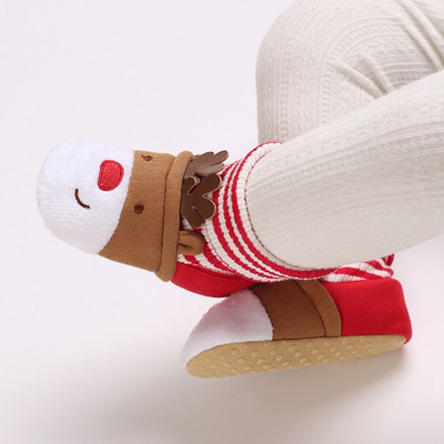 Χειμερινά παιδικά μποτάκια Χριστουγεννιάτικα παιδικά παπούτσια τάρανδος First Walkers Μαλακά ζεστά νήπια Παπούτσια για αγόρια για κορίτσια Snowboots για 0-18 μήνες