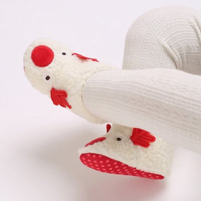 Χειμερινά παιδικά μποτάκια Χριστουγεννιάτικα παιδικά παπούτσια τάρανδος First Walkers Μαλακά ζεστά νήπια Παπούτσια για αγόρια για κορίτσια Snowboots για 0-18 μήνες