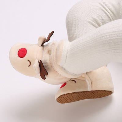 Χειμερινά παιδικά μποτάκια Χριστουγεννιάτικα παιδικά παπούτσια τάρανδος First Walkers Μαλακά ζεστά νήπια Παπούτσια για αγόρια για κορίτσια Snowboots για 0-18 μήνες