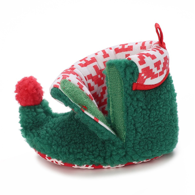 Božićne tople dječje čizmice za prve hodače Zimske plišane tople cipele za novorođenčad za dječake i djevojčice Božićna dojenčad Cosplay slatke smiješne cipele