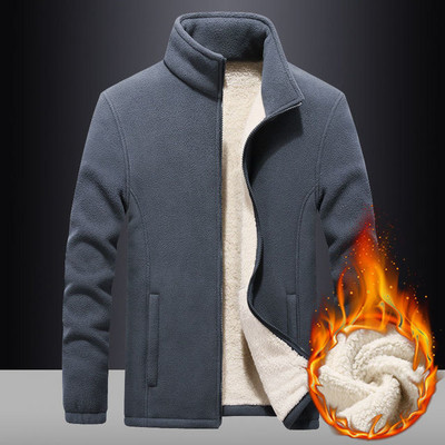 2021, noi, clasice, cu guler de iarnă pentru bărbați, jachete din lână polară, ocazional, îngroșat, caldă, mărime mare 8XL 9XL