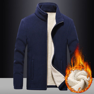 2021, noi, clasice, cu guler de iarnă pentru bărbați, jachete din lână polară, ocazional, îngroșat, caldă, mărime mare 8XL 9XL