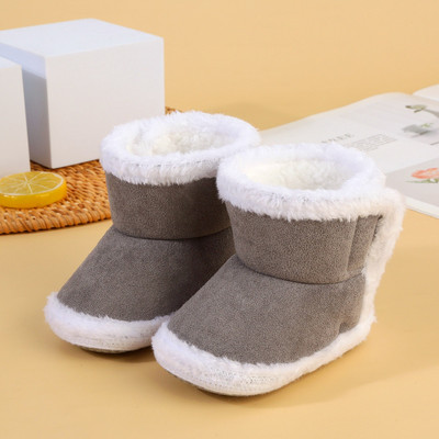 Νεογέννητα μποτάκια για μωρά Παπούτσια Χαριτωμένα μποτάκια με φιόγκο ντεκρό για νήπιο Χειμώνα Παχύ βελούδινα μποτάκια χιονιού Ζεστά μαλακά παπούτσια βρεφικής κούνιας First Walkers