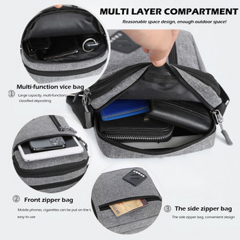 2022 Мъжка чанта Messenger Чанти за рамо през рамо Мъжка малка прашка за работа Бизнес Водоустойчиви оксфордски пакети Портмоне за чанти