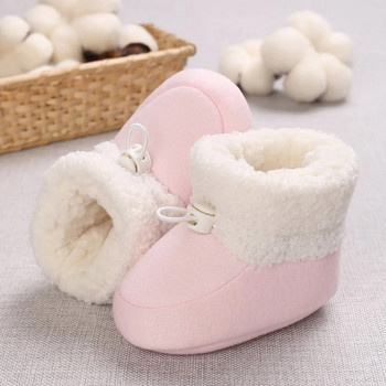 Бебешки ботуши Момчета и момичета Бебешки зимни топли меки подметки Устойчиви на ски детски обувки Обувки за новородено, малко дете First Walker Ежедневни обувки