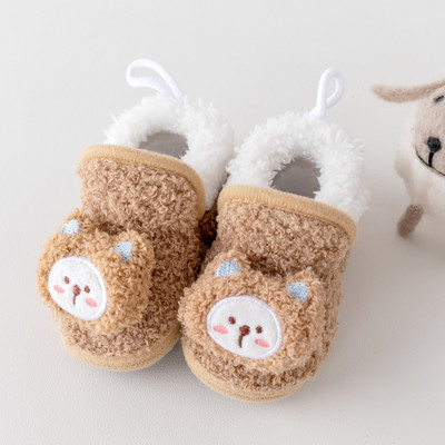 Novorođenčad Djevojčice Dječaci Meke čizmice s cvjetnim pomponima Čizme za snijeg Malo dijete Novorođenčad Tople cipele Nove modne udobne cipele
