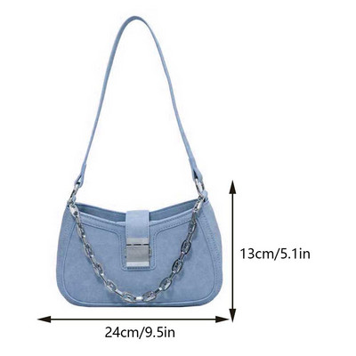 Γυναικεία τσάντα τσάντα συμπλέκτη μεγάλης χωρητικότητας PU Δερμάτινη επάνω λαβή Αδιάβροχη Τσάντα ώμου Half Moon Τσάντα ώμου