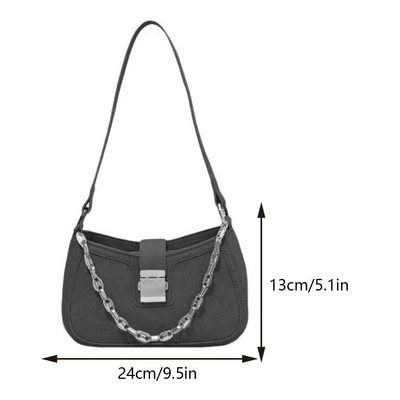 Γυναικεία τσάντα τσάντα συμπλέκτη μεγάλης χωρητικότητας PU Δερμάτινη επάνω λαβή Αδιάβροχη Τσάντα ώμου Half Moon Τσάντα ώμου