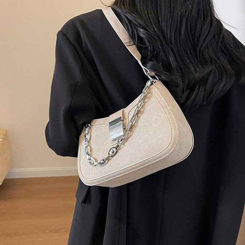 Γυναικεία τσάντα τσάντα συμπλέκτη μεγάλης χωρητικότητας PU Δερμάτινη επάνω λαβή Αδιάβροχη Τσάντα ώμου Half Moon Τσάντα ώμου