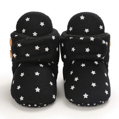 Pantofi nou-născut pentru bebeluși băieți, fată, pentru copii mici, pantofi pentru primii plimbări, pantofi din bumbac, moale, anti-alunecare, cu cârlig, pantofi caldi pentru pătuț pentru sugari toamnă