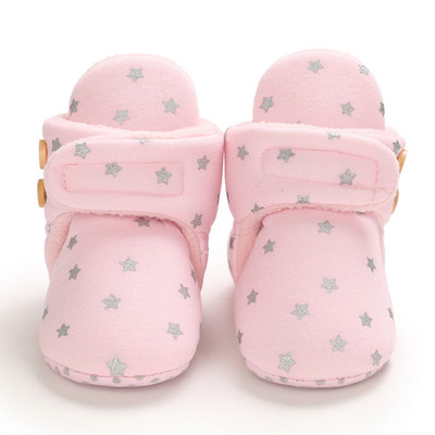 Pantofi nou-născut pentru bebeluși băieți, fată, pentru copii mici, pantofi pentru primii plimbări, pantofi din bumbac, moale, anti-alunecare, cu cârlig, pantofi caldi pentru pătuț pentru sugari toamnă